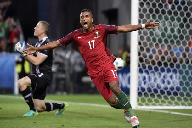 Nani celebrates his goal against Iceland | Photo: Getty