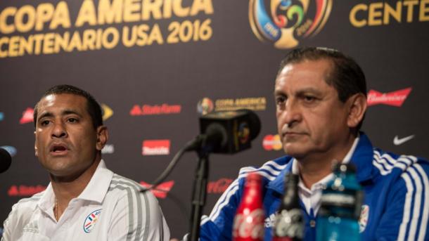 Ramon Diaz and Paulo Da Silva speaks to the press. Photo: CARACOL