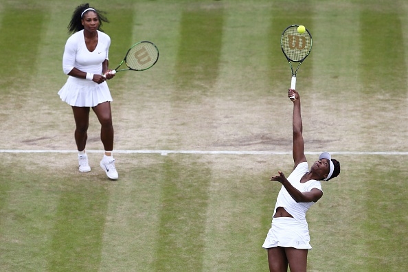 Serena and Venus Williams return to Julia Goerges and Karolina Pliskova in their semifinal match (Photo: AFP) 