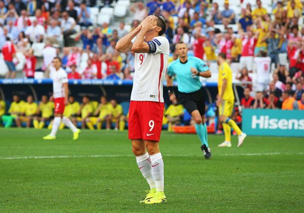 Lewandowski had an early chance but he's barely seen the ball since (Credit: UEFA)