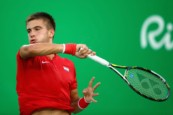 Borna Coric in action during the Olympic Games (Getty/Clive Brunskill)
