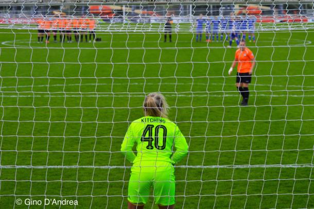 Watts readies herself before taking her penalty (Photo credit: Gino D’Andrea)