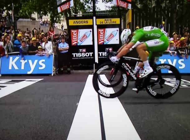 Un cerradísimo sprint | Foto: Tour de Francia