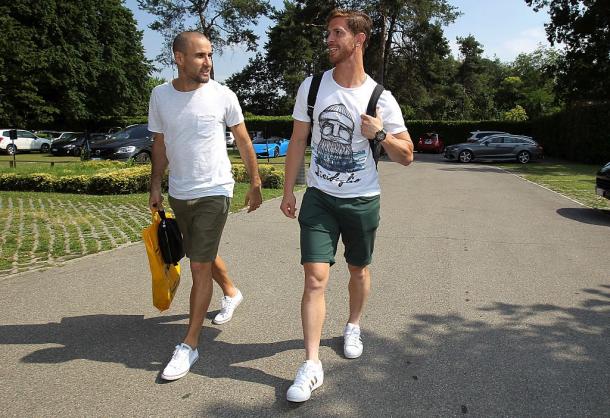 Palacio and new boy Ansaldi at Appiano Gentile | Photo: @danmari83