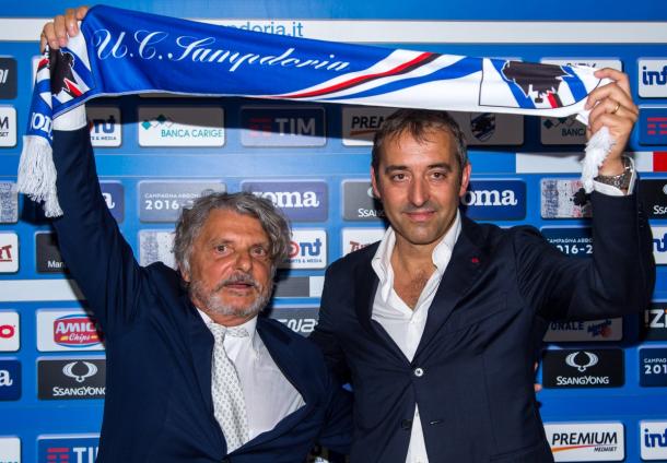 Presidente e Allenatore. Fonte foto: Sampdoria.it