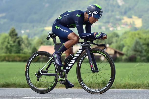 Nairo Quintana durante la contrarreloj | Foto: Tour de Francia