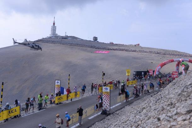 La cima del Mont Ventoux. I corridori non giungeranno sin qui. Fonte foto: letour.fr