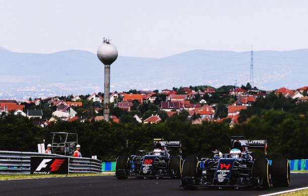 Los pilotos de Mclaren en el GP de Hungría | Fuente: Sutton Images