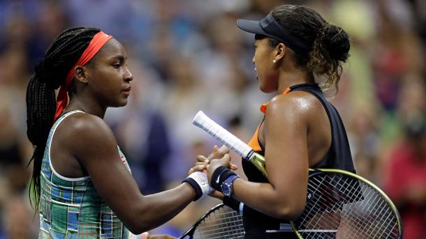 Gauff (l.) and Osaka (r.) showed what true sportsmanship is about in New York last year/Photo: TPN