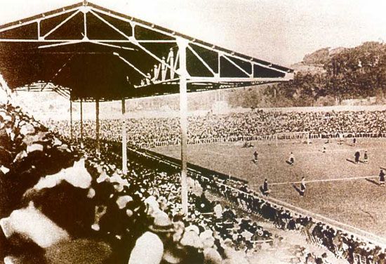 Balaídos durante el Celta-Xerez que precedió al ascenso a Primera en 1936 (Foto: fameceleste.blogspot.com)
