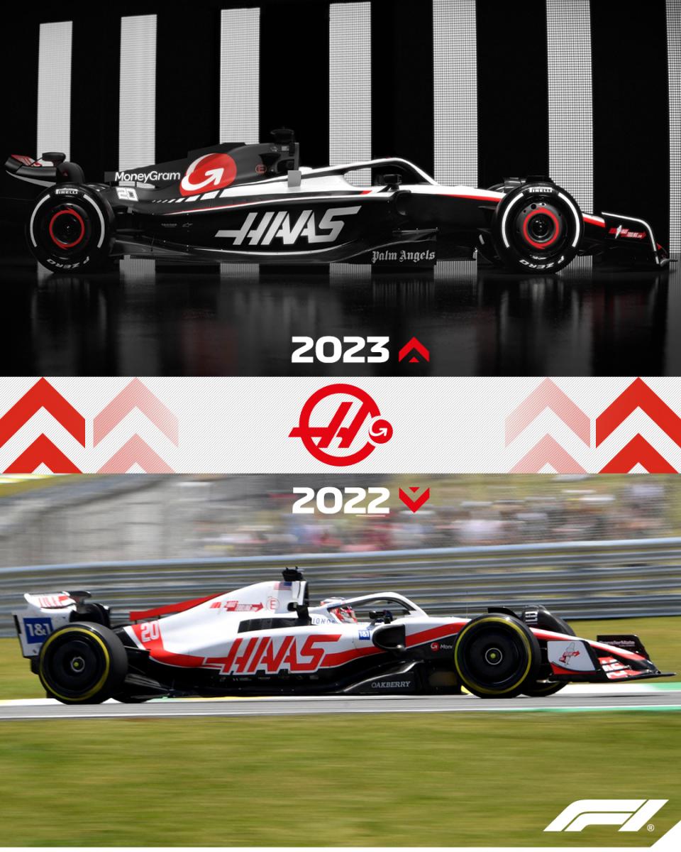 Comparación del Haas 2022-2023. Vía @F1