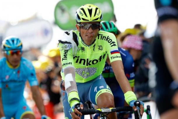 It wasn't the best start for Contador as he crashed on the opening stage / Cycling News