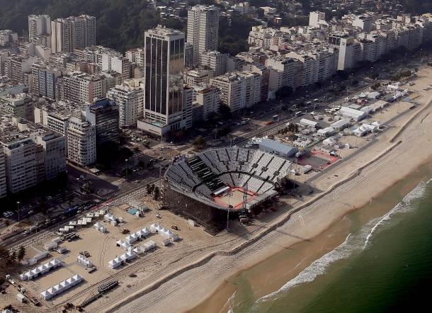 Vista del precioso Arena de Vóley-Playa, en Copacabana. | Foto: Olympic