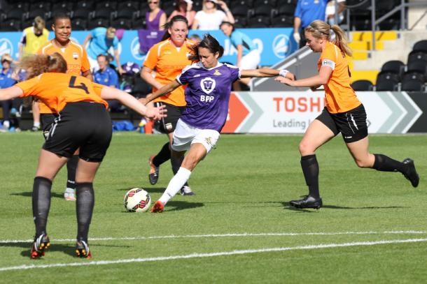 Sweetman-Kirk will hope the goals continue to come as she targets plenty for both herself and her team. | Photo: Doncaster Belles