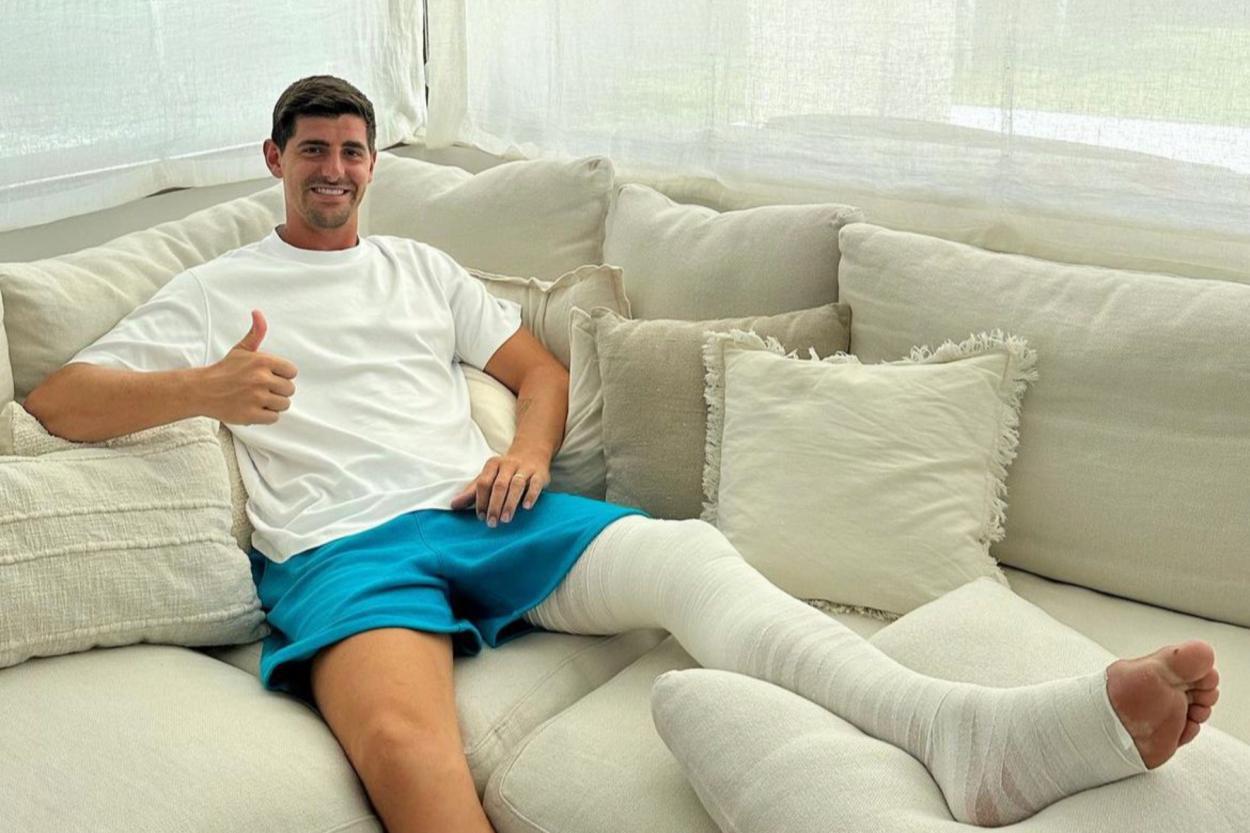 Thibaut Courtois ACL injury - image obtained via MARCA