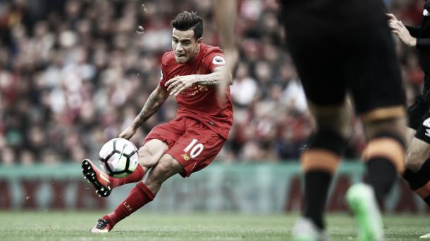 Coutinho anotó el cuarto gol ante el Hull City. Foto: Premier League.