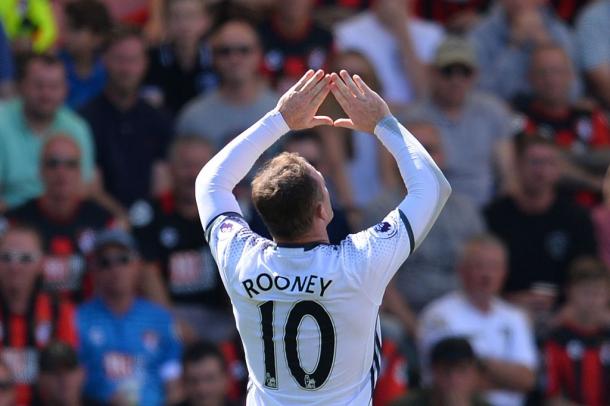 Rooney celebrates scoring United's second goal | Photo: Getty
