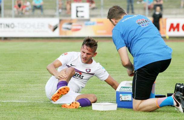 Simon Skarlatidis was forced out of the starting line-up after an injury in the warm-up. | Photo: MOPO24