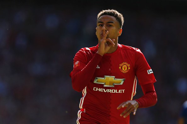 Jesse Lingard celebrates the opening goal | Photo: MUFC