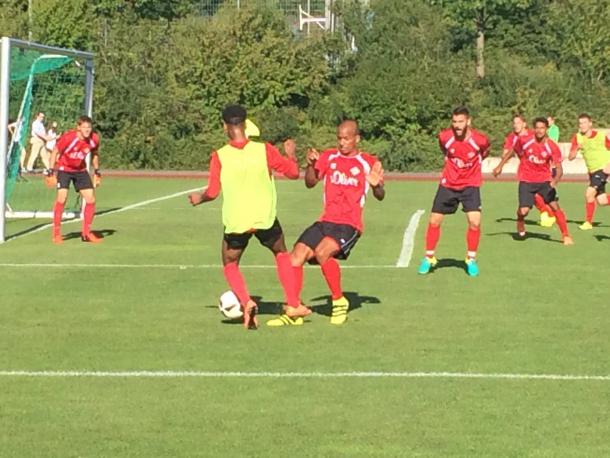 The club tweeted a photo of him in training on Tuesday. | Photo: Würzburger Kickers