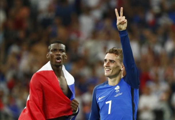 Griezmann and Pogba during their time at Euro 2016 | Photo: Getty