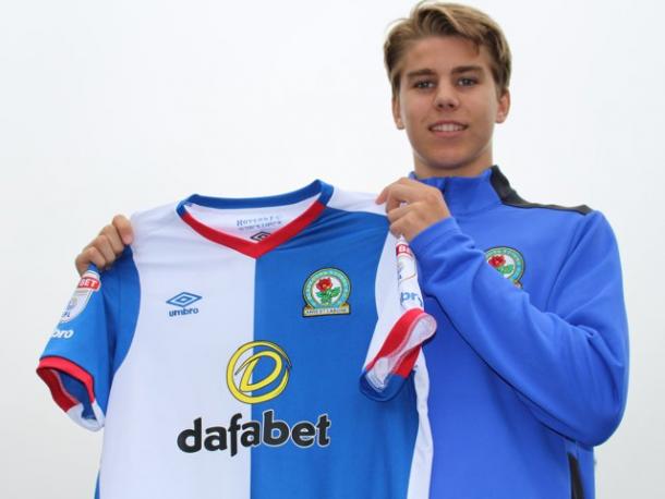 Above: Martin Samuelsen been unveiled as a Blackburn Rovers player | Photo: Twitter 