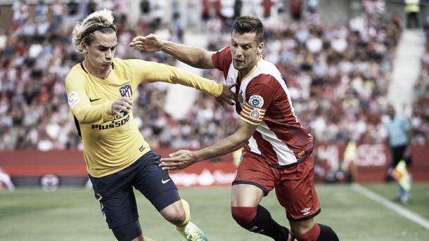 Girona y Atlético de Madrid empataron a dos en el partido inaugural en Montilivi. | Foto: LFP