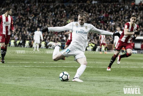 Gareth Bale, a punto de marcar un gol en el Real Madrid-Girona del mes de marzo. | Foto: Dani Nieto (VAVEL).
