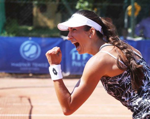Georgina Garcia-Perez celebrates during the final of the 2016 I. Honvéd Ladies Open. | Photo: RFET