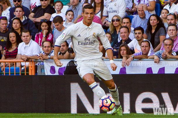 Cristiano Ronaldo en el partido frente al Eibar | Foto: Daniel Nieto - VAVEL