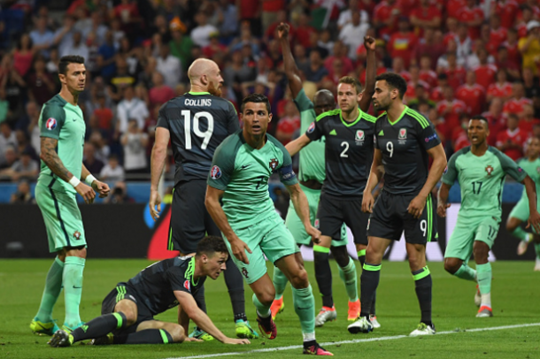 Cristiano en el momento de su gol ante Gales | Fotografía: Stu Forster | Getty Images
