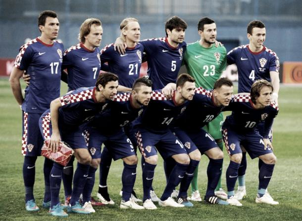 Croatia pose before a game. (Getty)