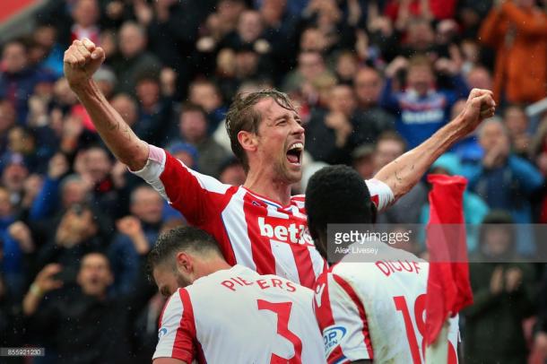 Crouch has 43 Premier League goals for Stoke. Source | Getty Images.