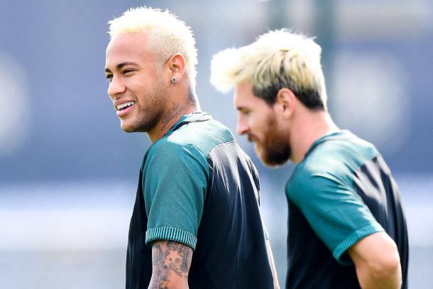 I biondi Messi e Neymar. Fonte foto: it.uefa.com