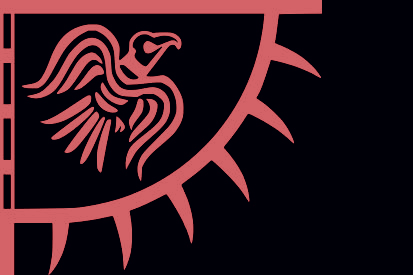Ejemplo de un estandarte con el cuervo, simbología típica del dios Odín el principal encargado de la Guerra. Fuente: Wikicomons