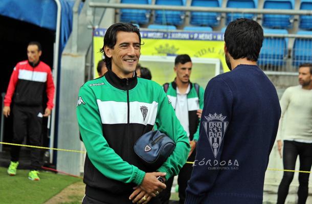 Pedro Ríos a su entrada en el estadio | Foto: Córdoba CF