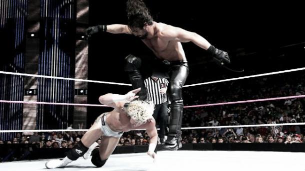 Seth Rollins' curb stomp was banned (image: mtv.co.uk)