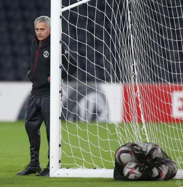 Mourinho antes del partido de Champions | Foto: Man United
