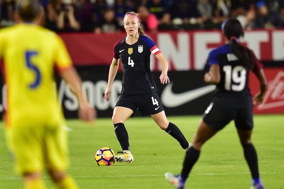 Becky Sauerbrunn was captain due to Carli lloyd's absence | Source: ussoccer.com