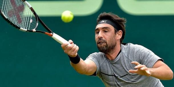 Baghdatis attempting a shot (SigmaLive.com)