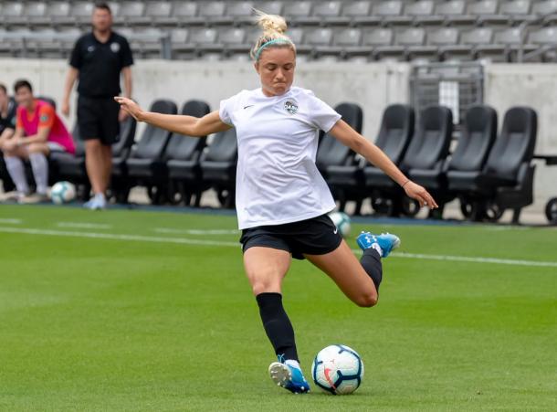 Kristie Mewis looks to return to the field after her ACL injury. | Source: Houston Dash