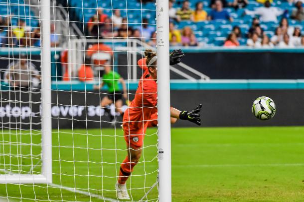 Goalkeeper Karen Bardsley made save after save to secure the 2-1 win for city. | Photo: Jonathan Willey