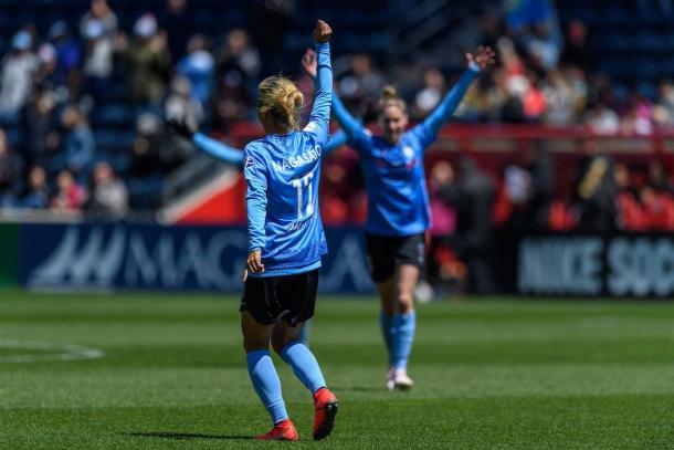 Yuki Nagasato has been on fire for the Red Stars lately. | Photo: isiphotos.com via @ChiRedStarsPR