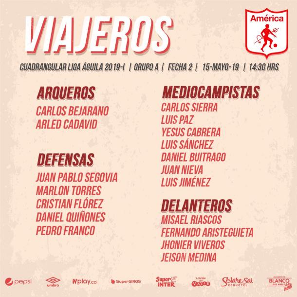 Foto: Twitter América de Cali