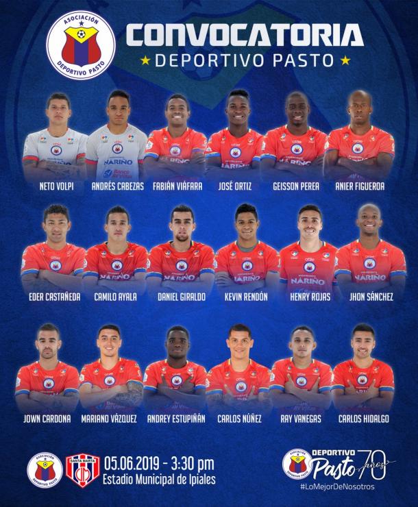 Fuente: Deportivo Pasto