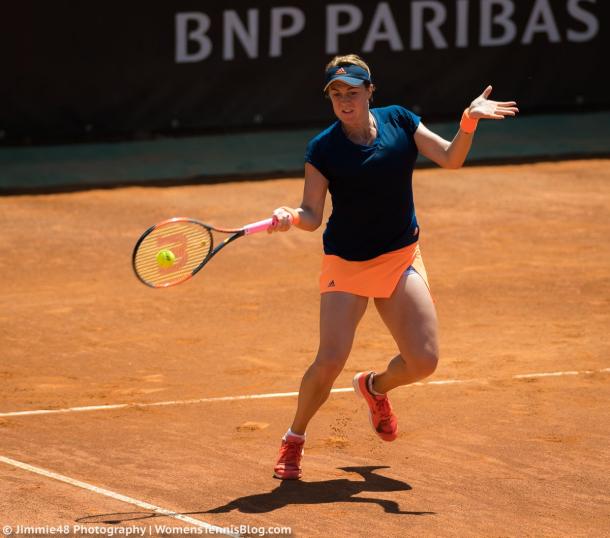 Anastasia Pavlyuchenkova in action at the Mutua Madrid Open | Photo: Jimmie48 Tennis Photography