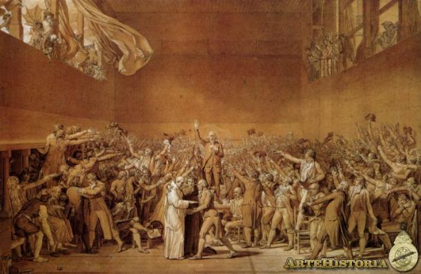 Juego de la Pelota. Jacques Louis David (1791). Fuente: ArteHistoria