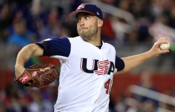 Danny Duffy pitches gem for the USA. | Photo: 