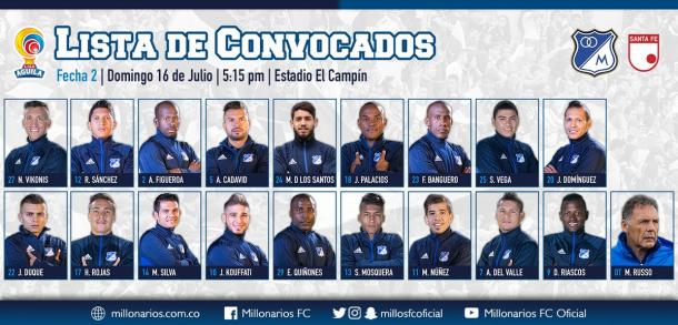 Foto: Millonarios.com