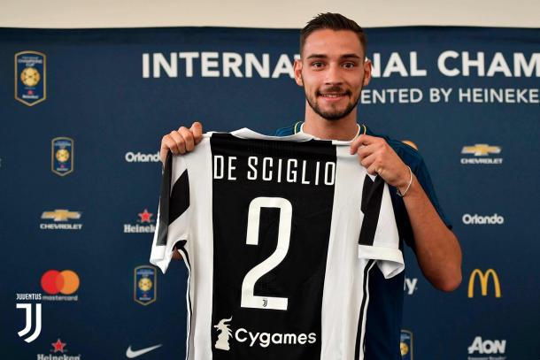 Uno dei nuovi acquisti della Juventus, Mattia De Sciglio. Foto: Twitter